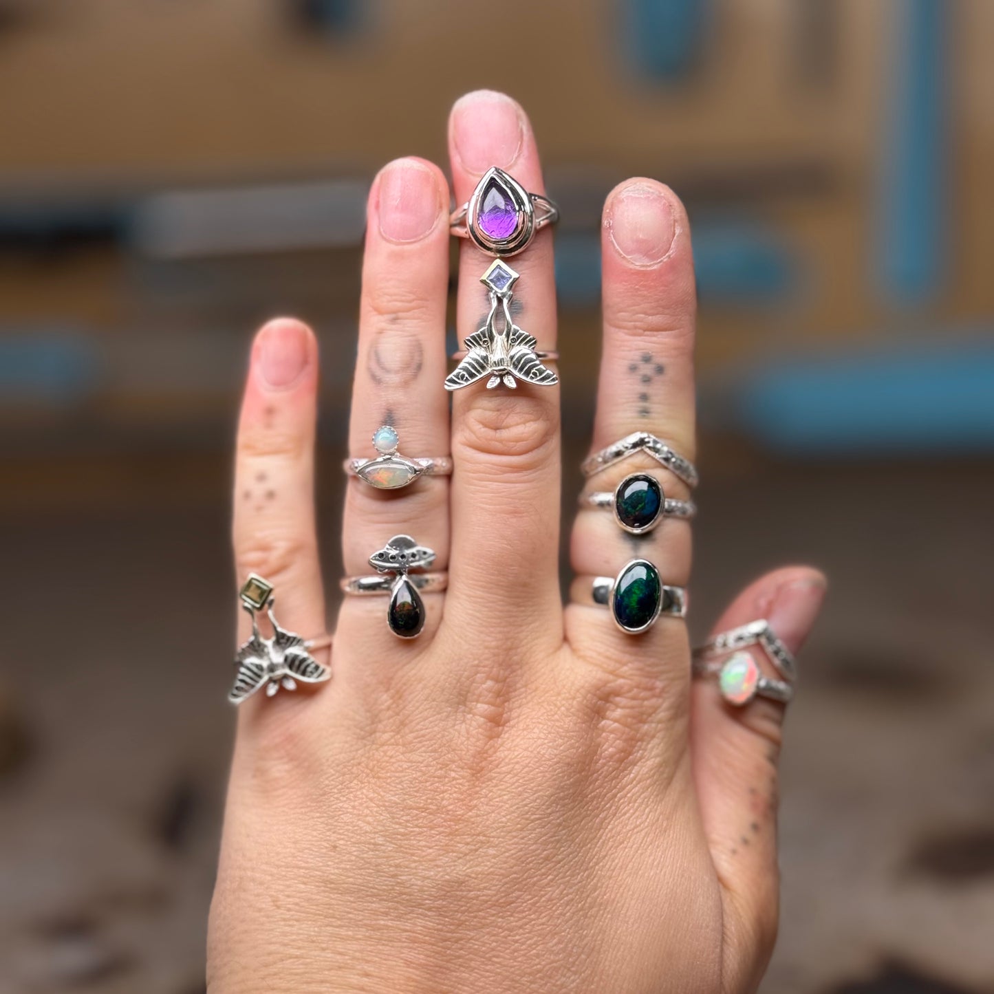 Pear Cut Amerhyst Ring size 5