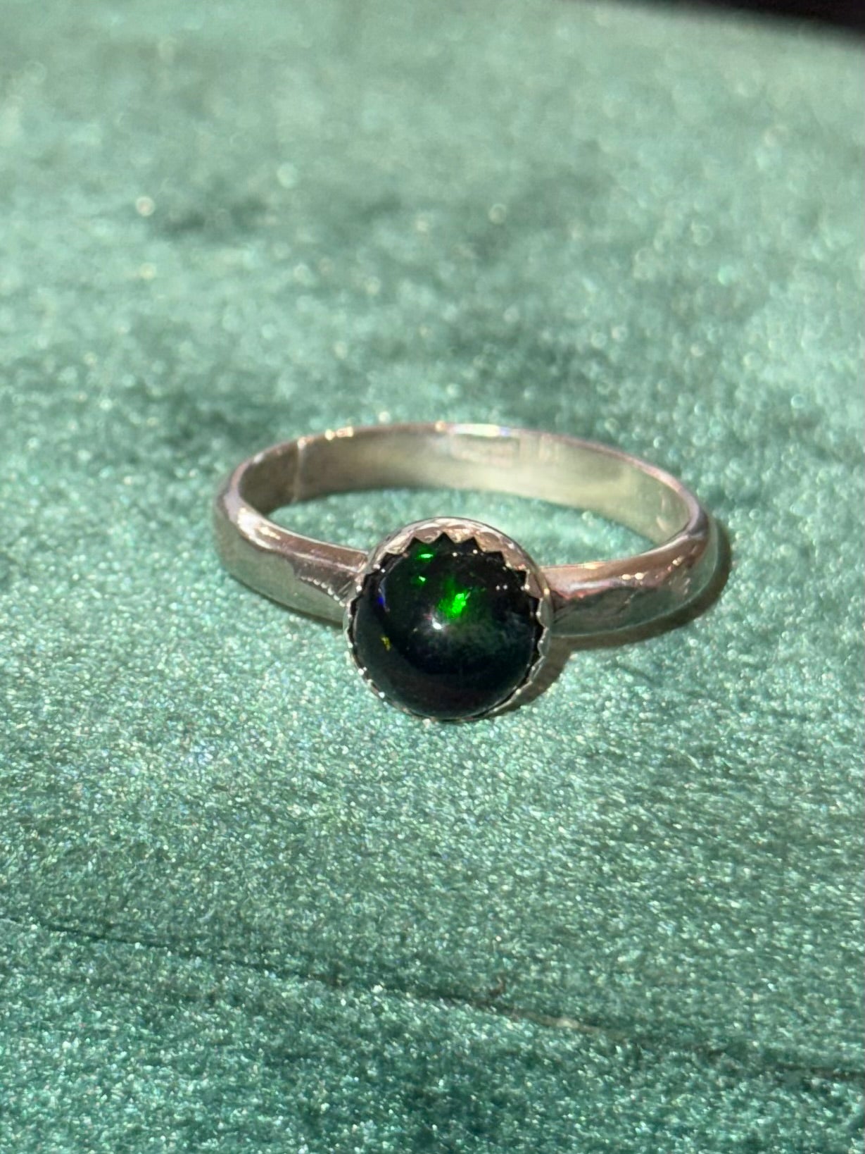 Black Opal Unisex Ring size 10