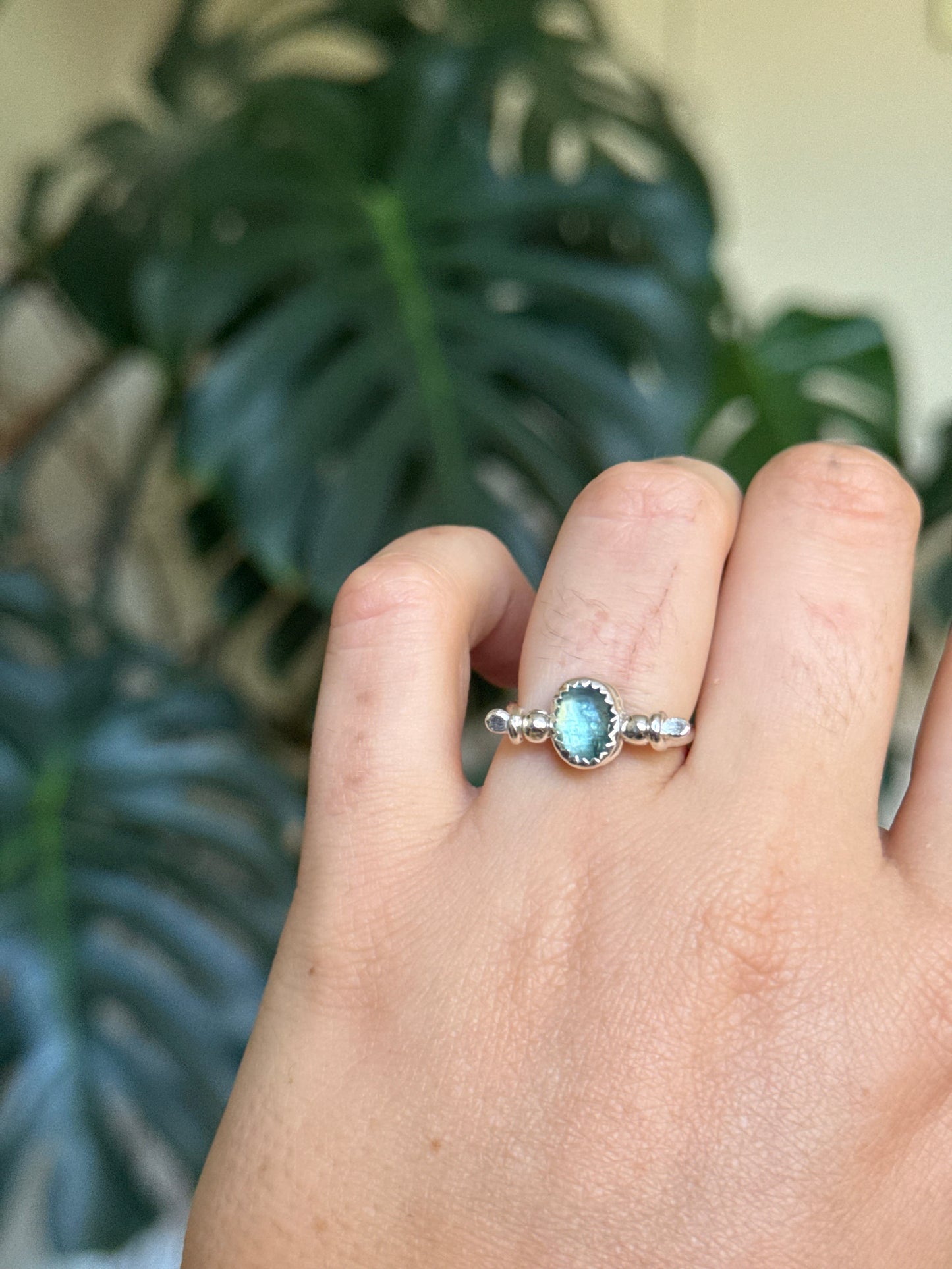 Apatite and Garnet Flipper Ring size 6-7