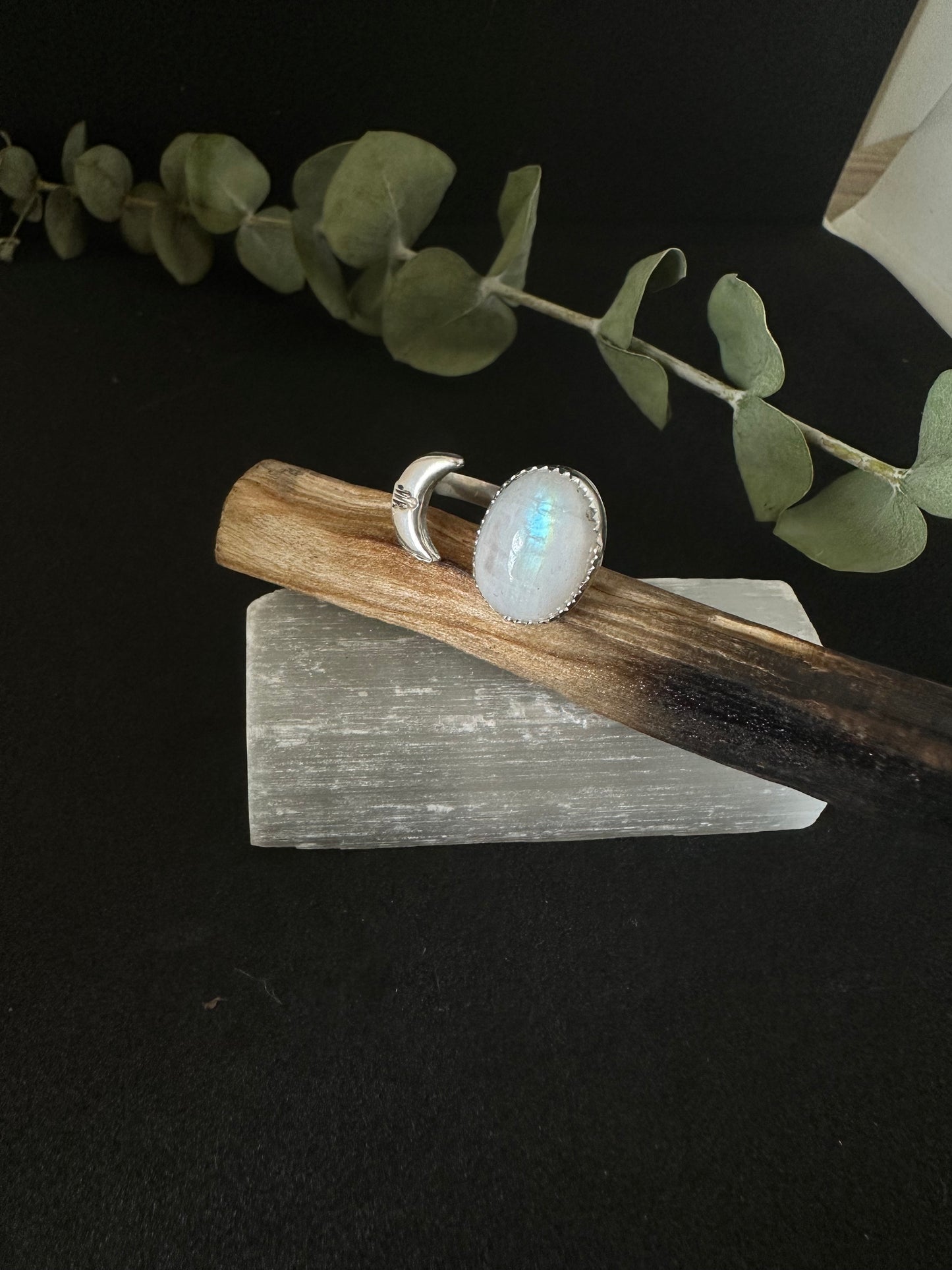 Moonstone Adjustable Ring