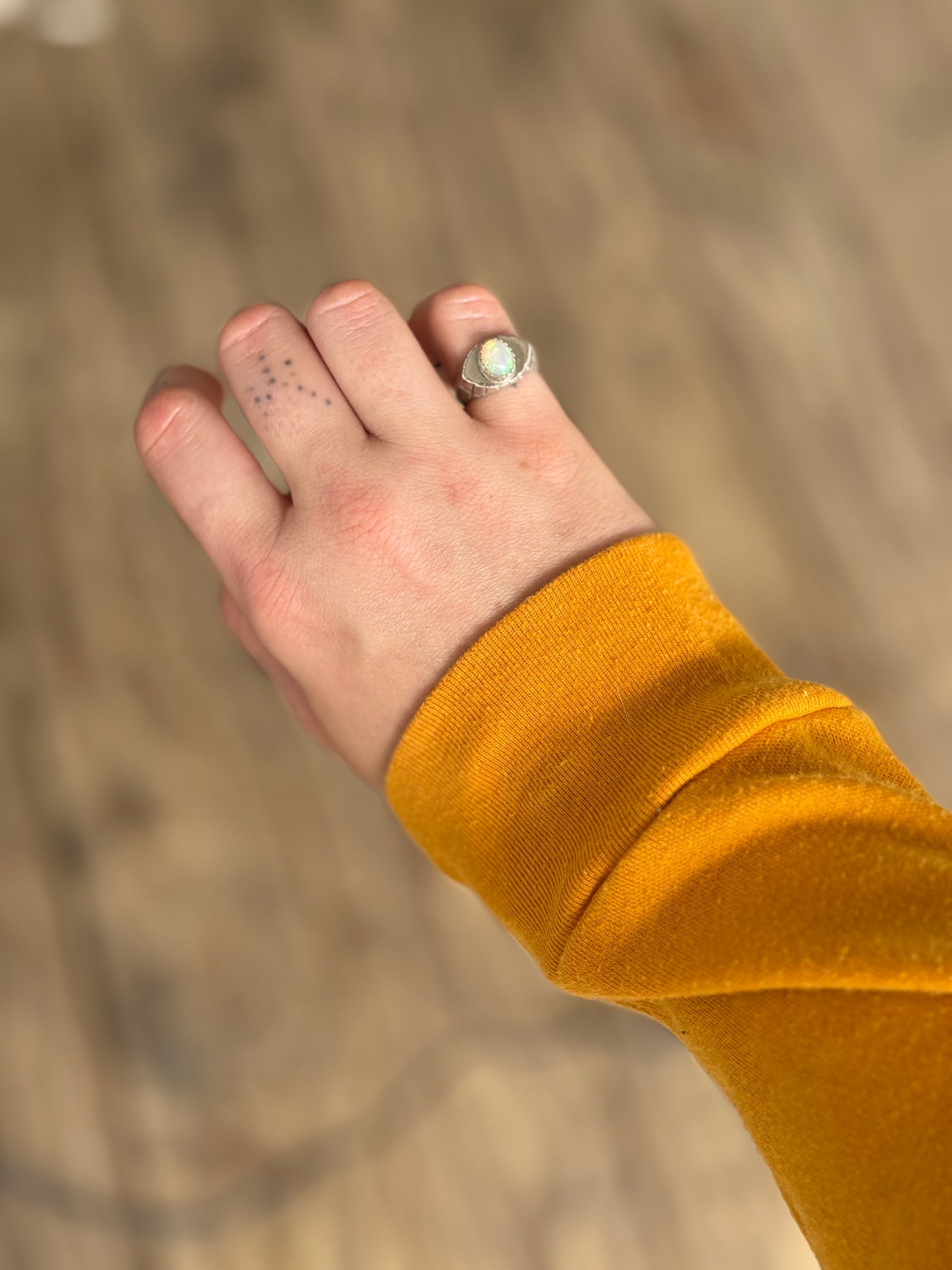 Opal Eye Signet Ring size 5