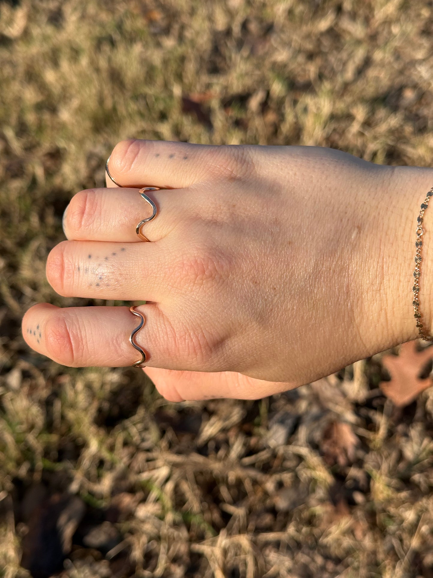 14k Gold Fill Squiggles Ring
