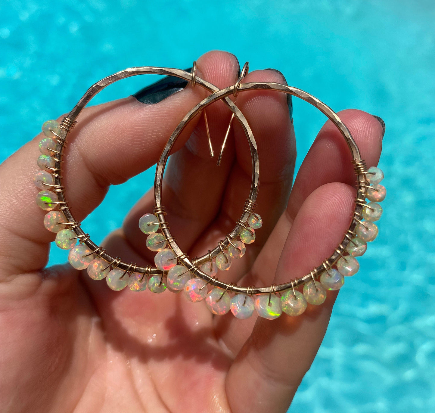 Welo Opal Hoop Earring