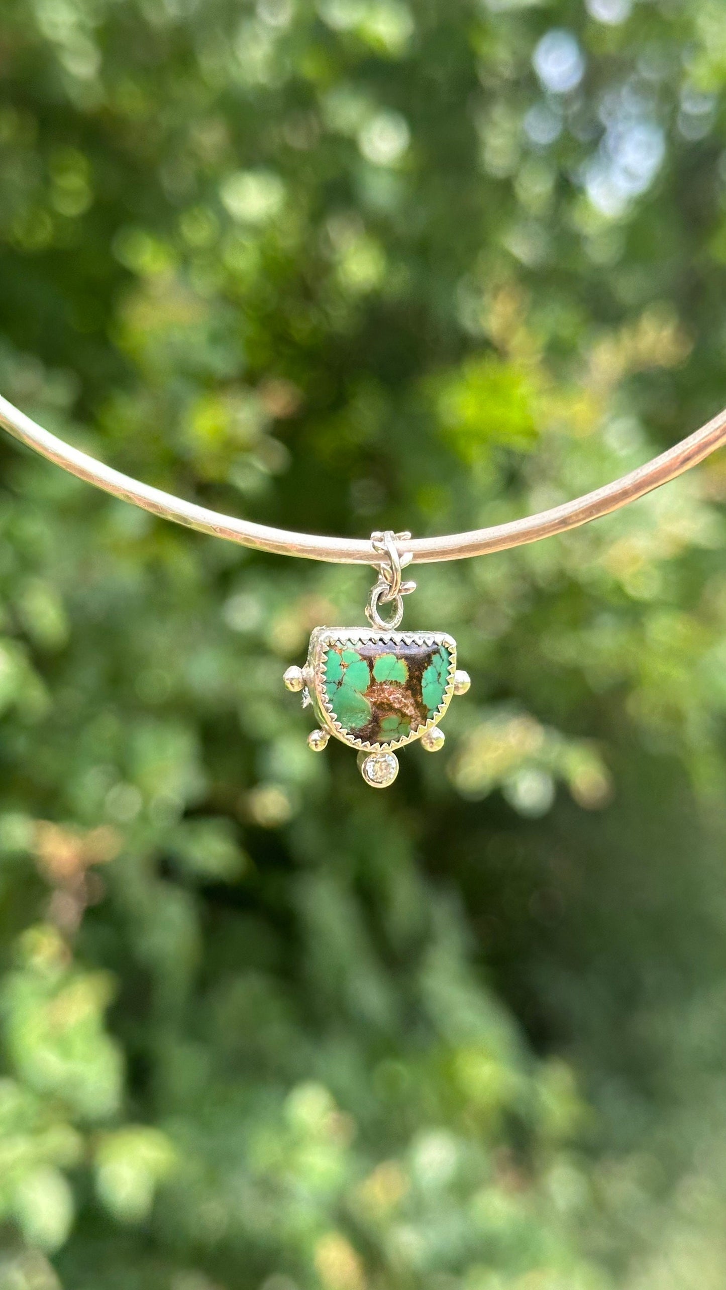 Turquoise and Topaz Sterling Silver Collar