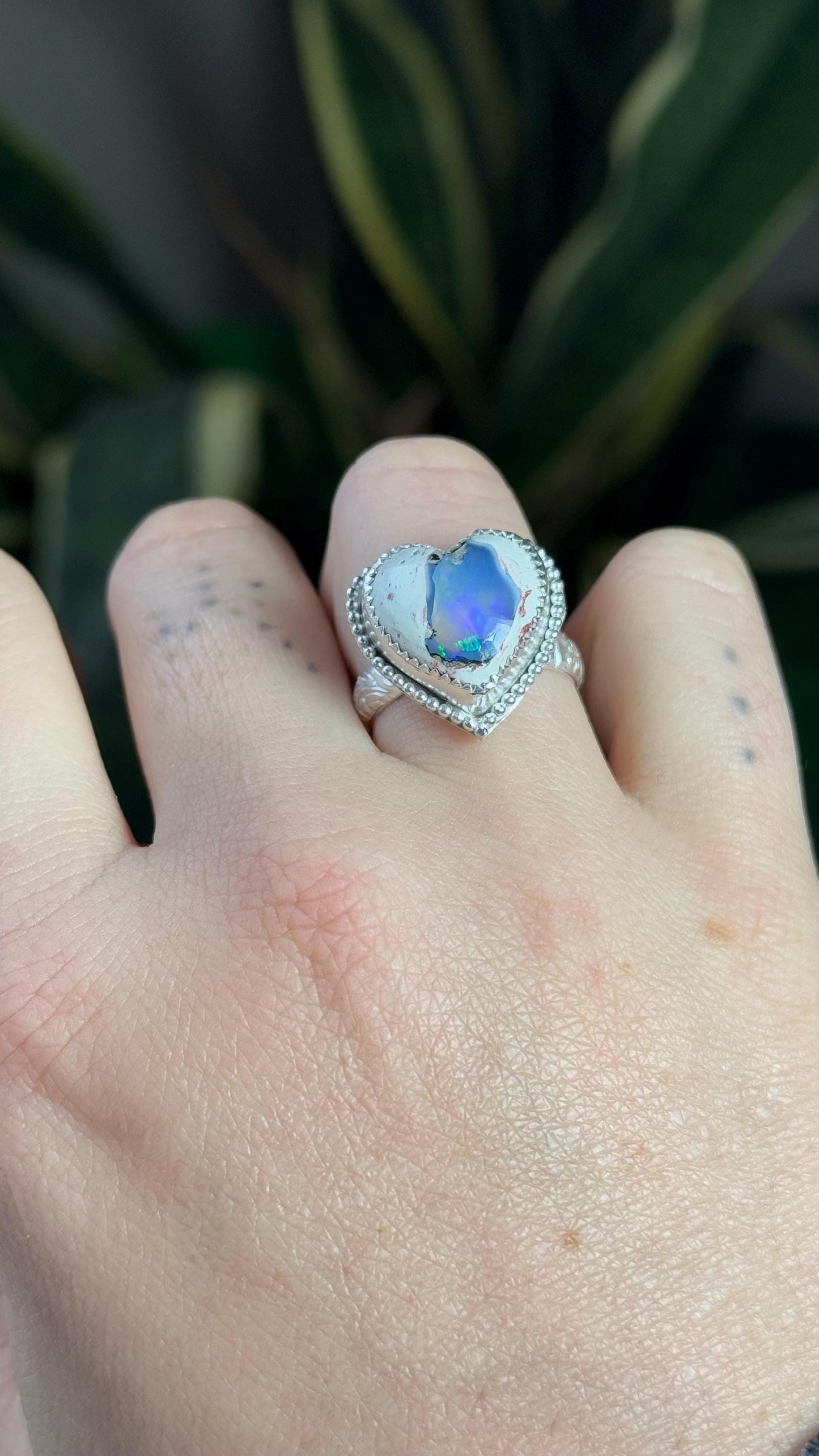 Mexican Cantera Opal Moon Made to order Ring