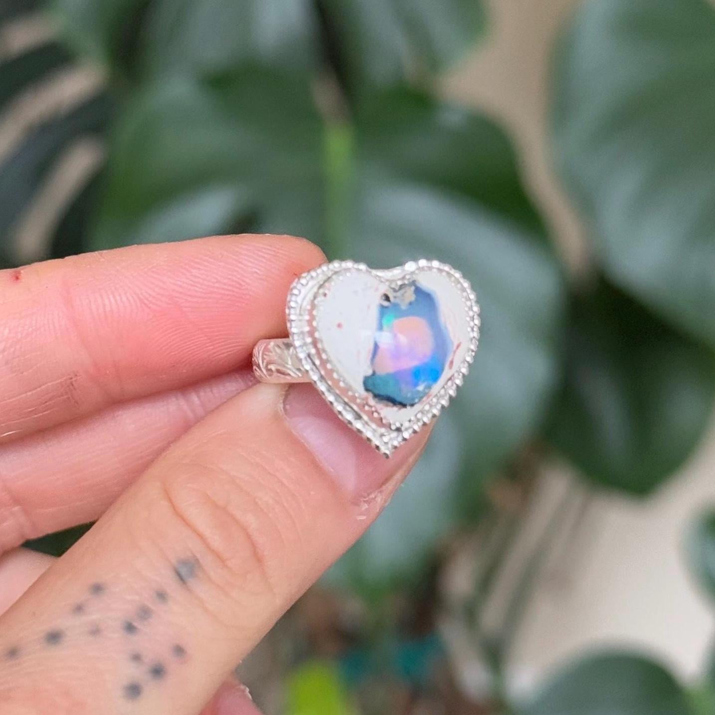 Mexican Cantera Opal Moon Made to order Ring