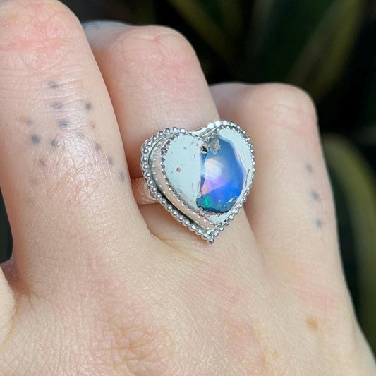 Mexican Cantera Opal Moon Made to order Ring
