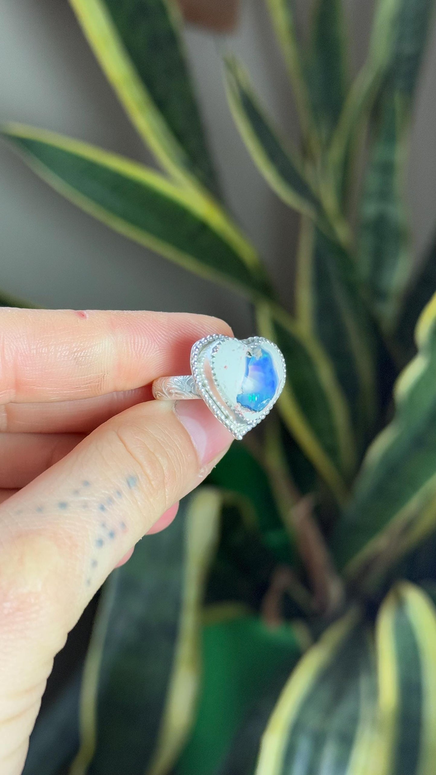 Mexican Cantera Opal Moon Made to order Ring