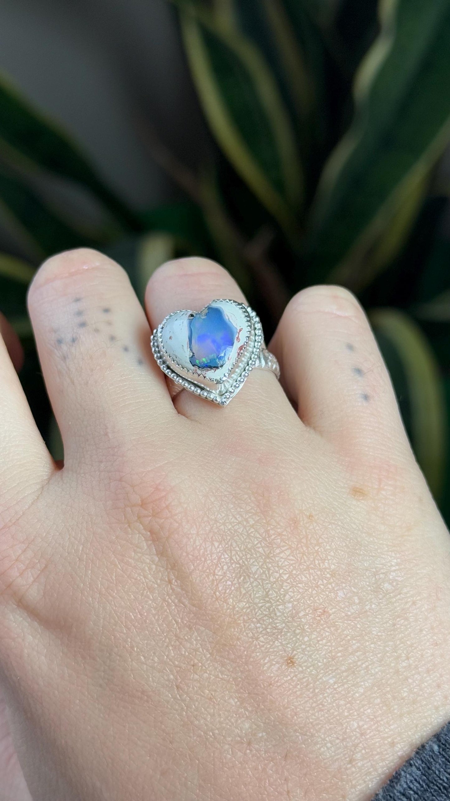 Mexican Cantera Opal Moon Made to order Ring