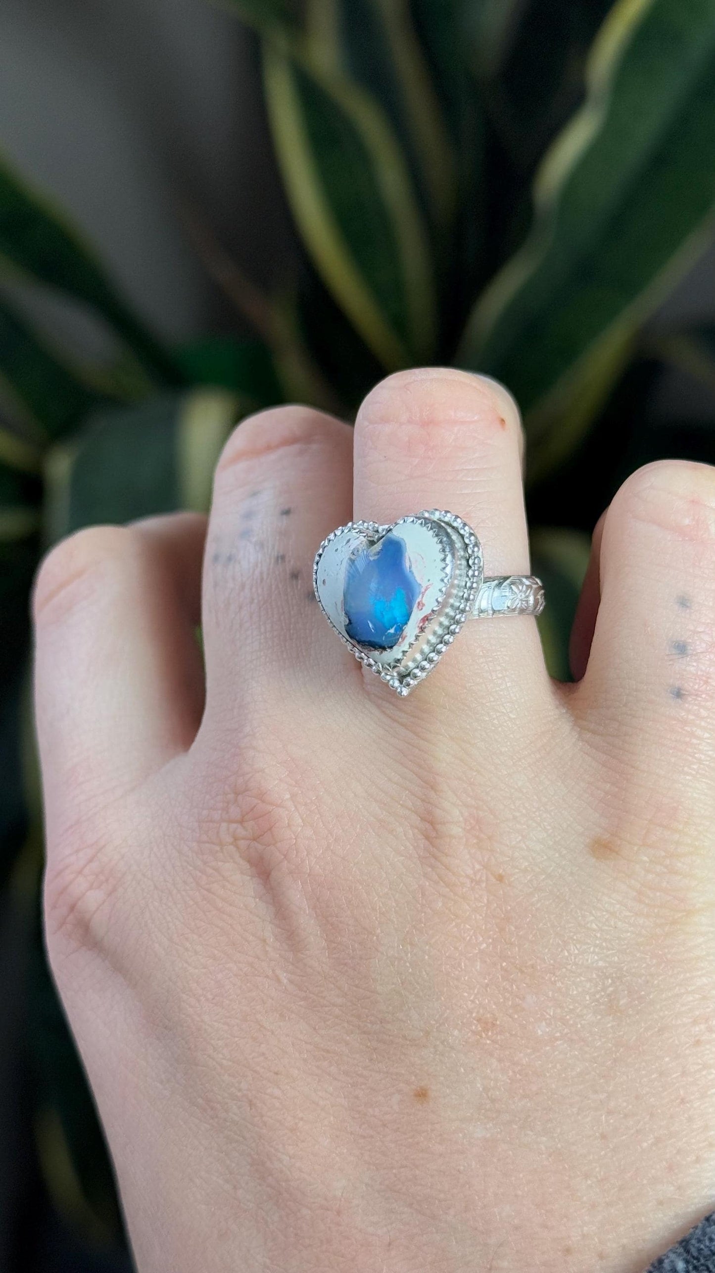 Mexican Cantera Opal Moon Made to order Ring