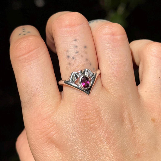 A Little Batty Garnet Ring size 10.5