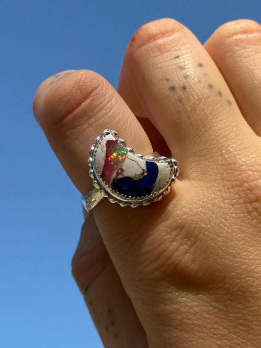 Mexican Cantera Opal Moon Made to order Ring