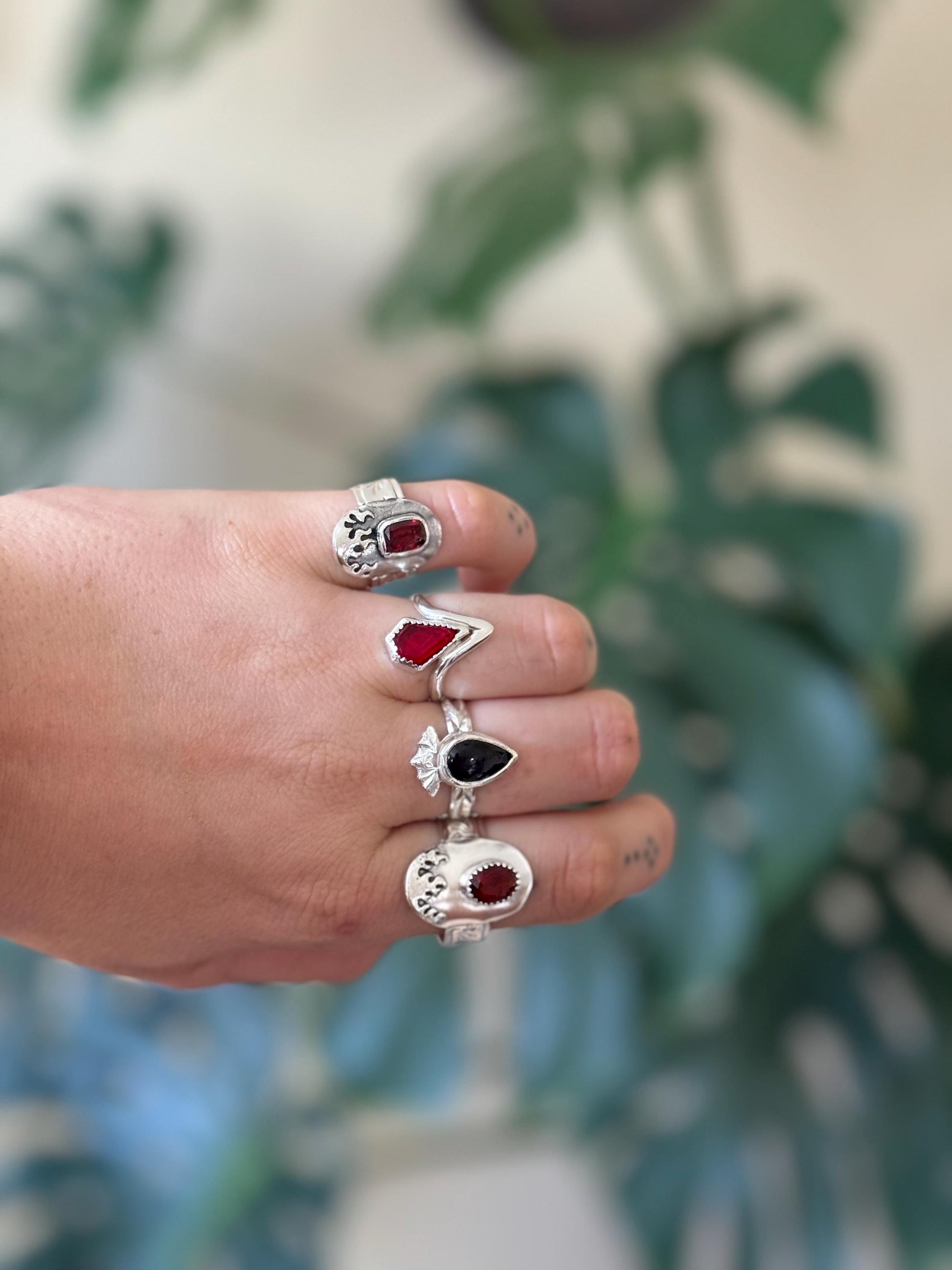 A Little Batty Onyx Ring size 7