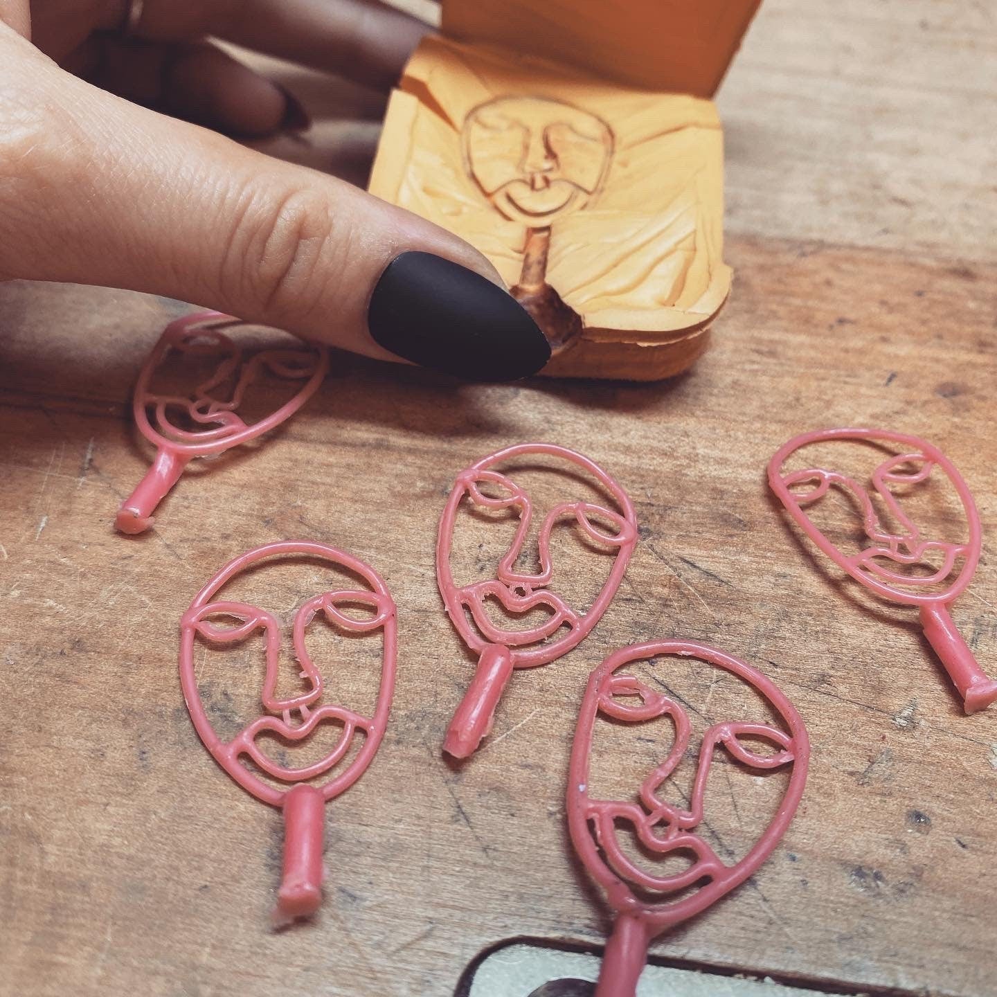 The Mask She Wears Ring in sterling silver • Made to order in your size