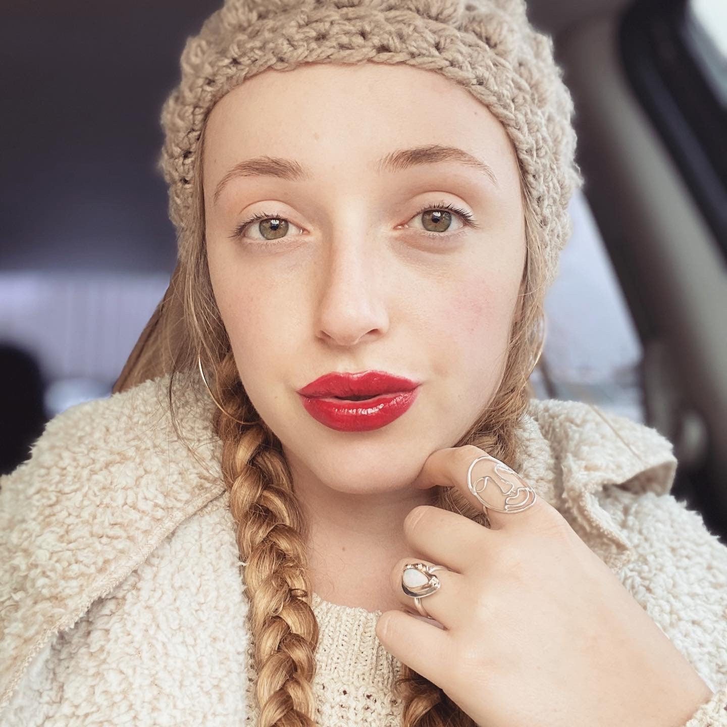 The Mask She Wears Ring in sterling silver • Made to order in your size