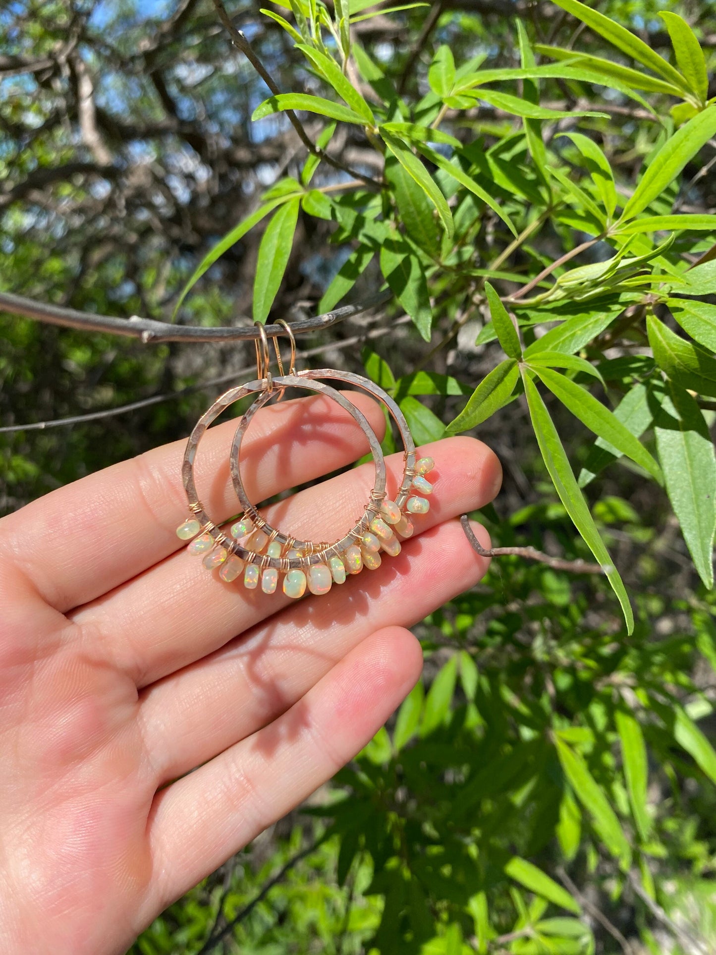 Welo Opal Hoop Earring