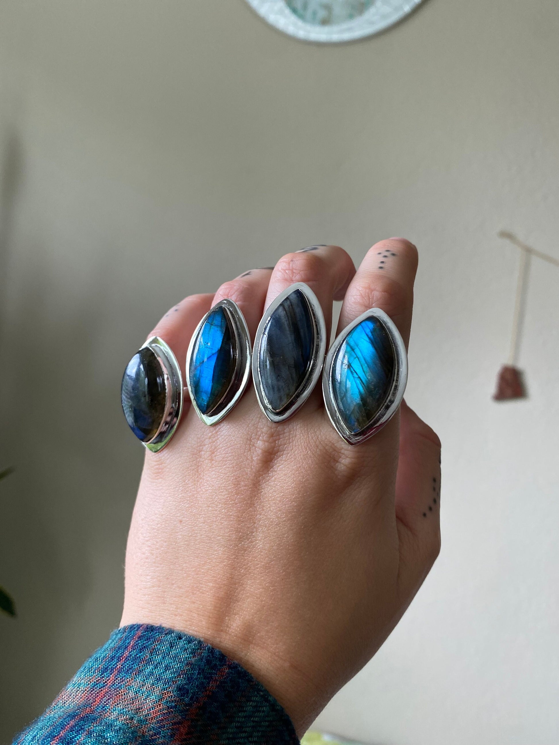 Labradorite Spaceship Ring • sterling silver statement ring • sizes 6-10