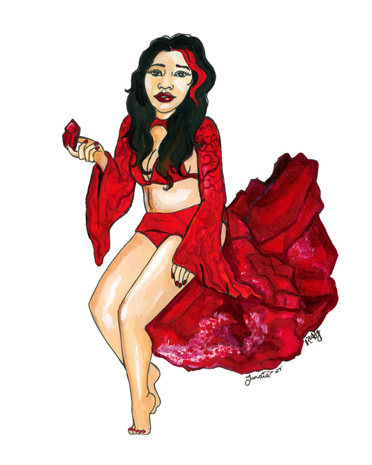 Raw Ruby + Connie Giclée Print 8x10