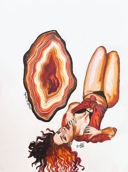 Juliet + Red Agate Giclée Print 8x10