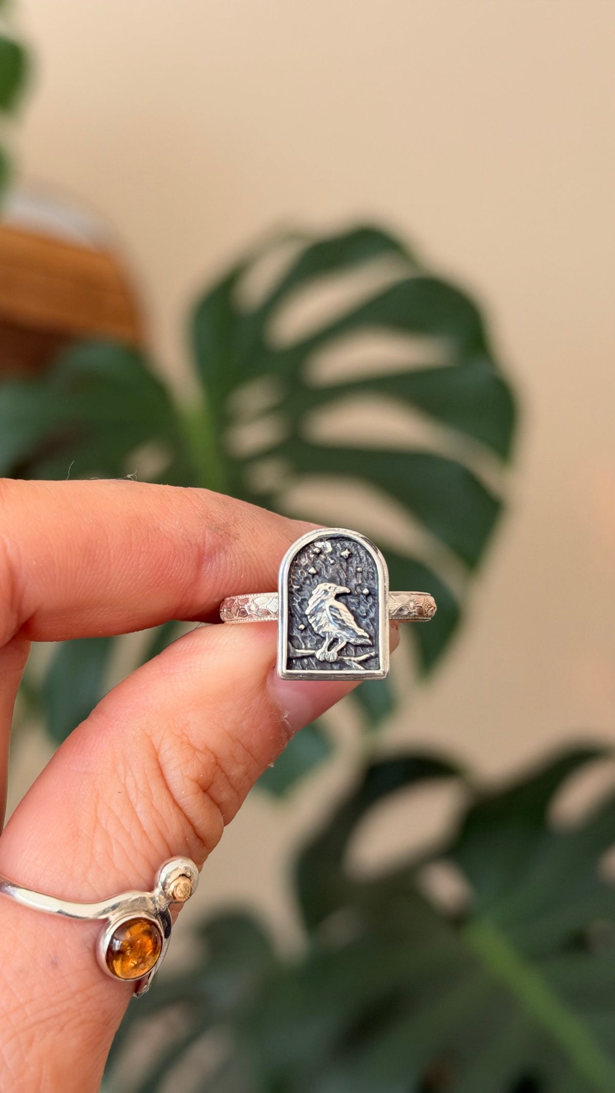 Nevermore • The Raven Ring • size 9