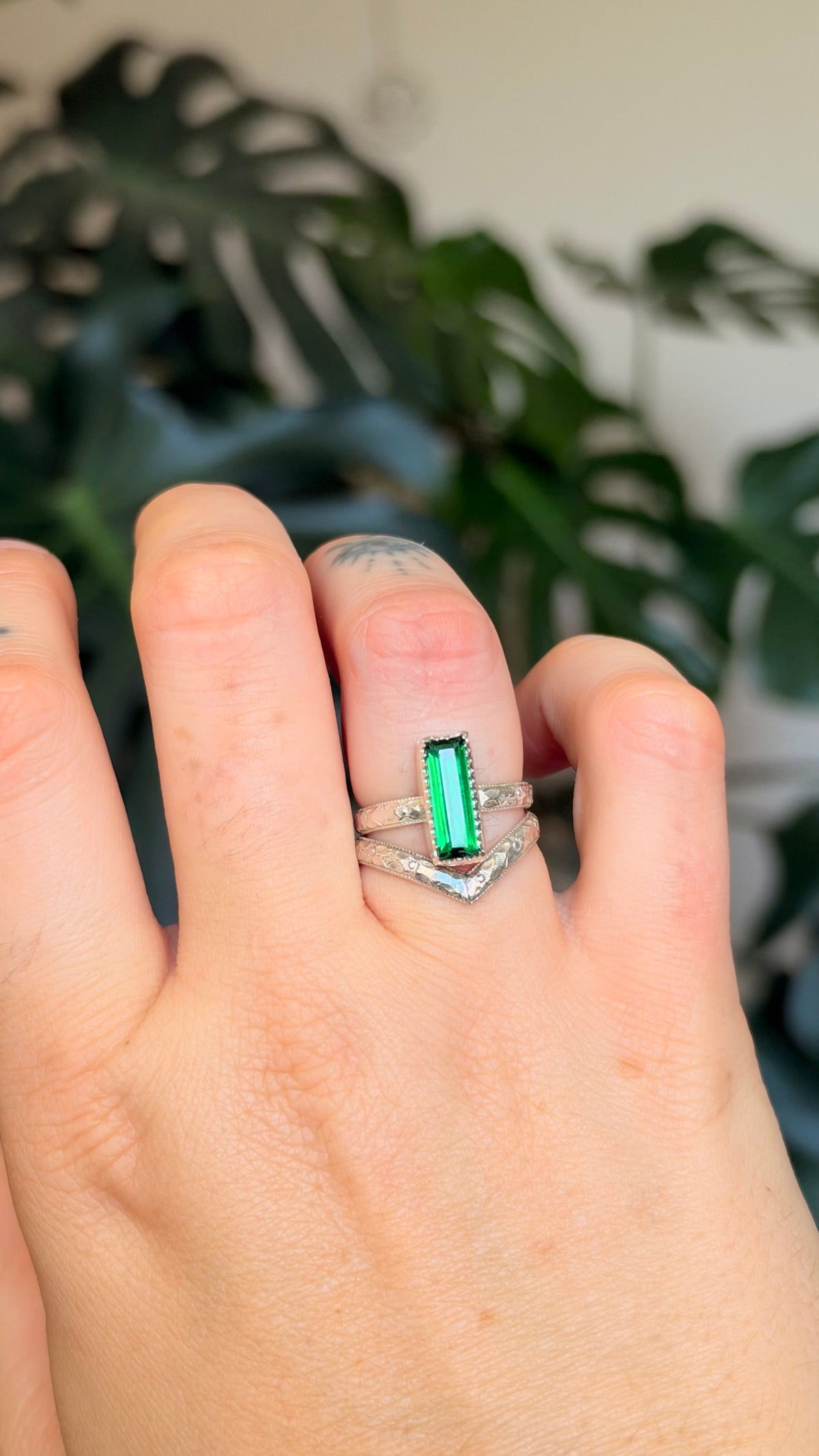 Green Tourmaline Stacking Set size 6