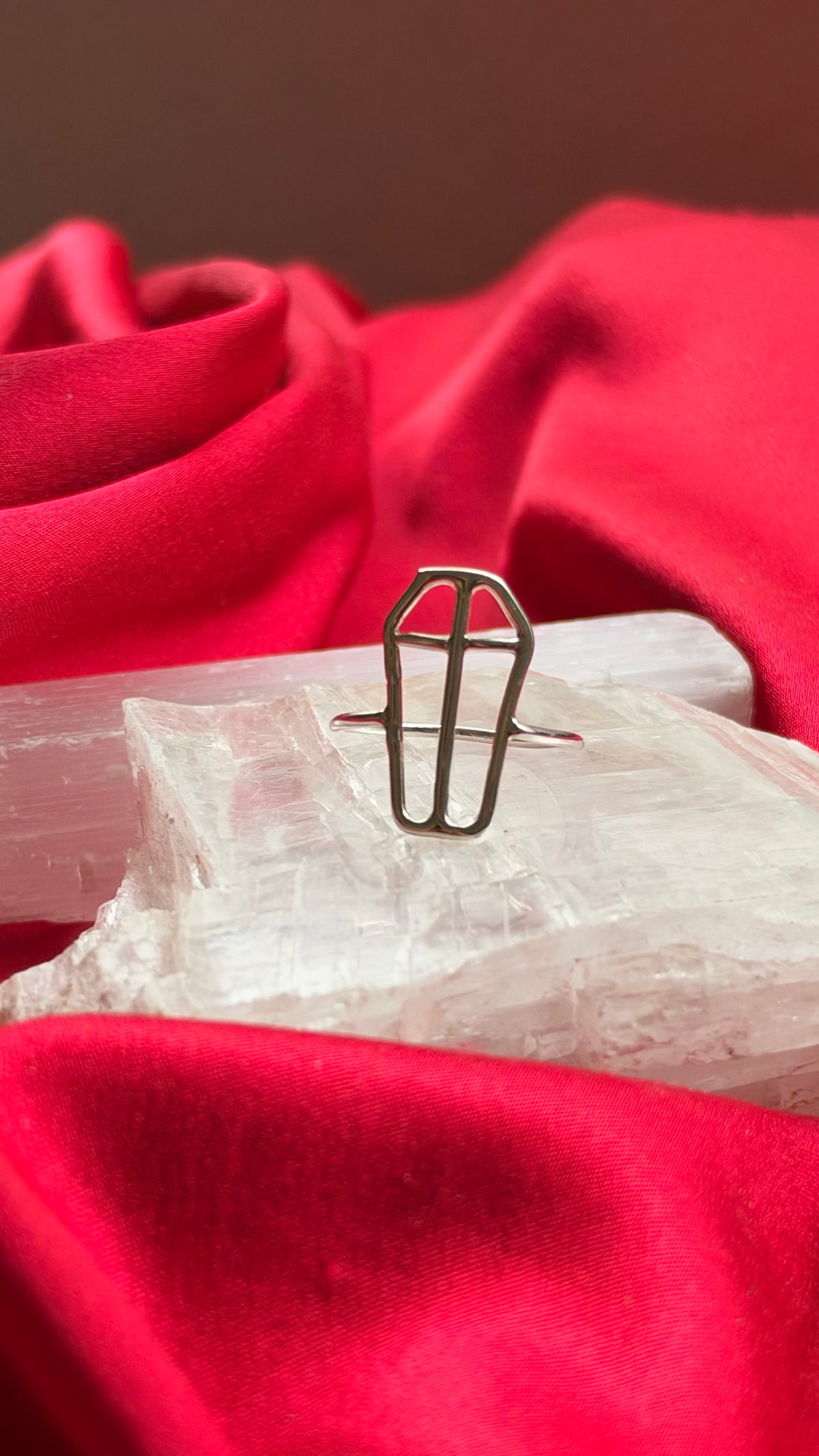 Coffin Hollow Form Ring size 8