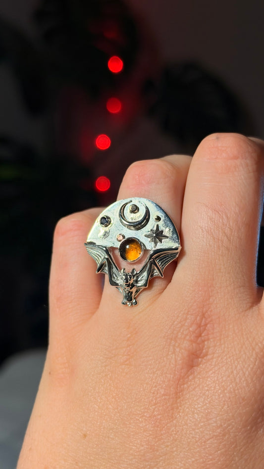 Midnight Sky Bat Ring size 6.5/7