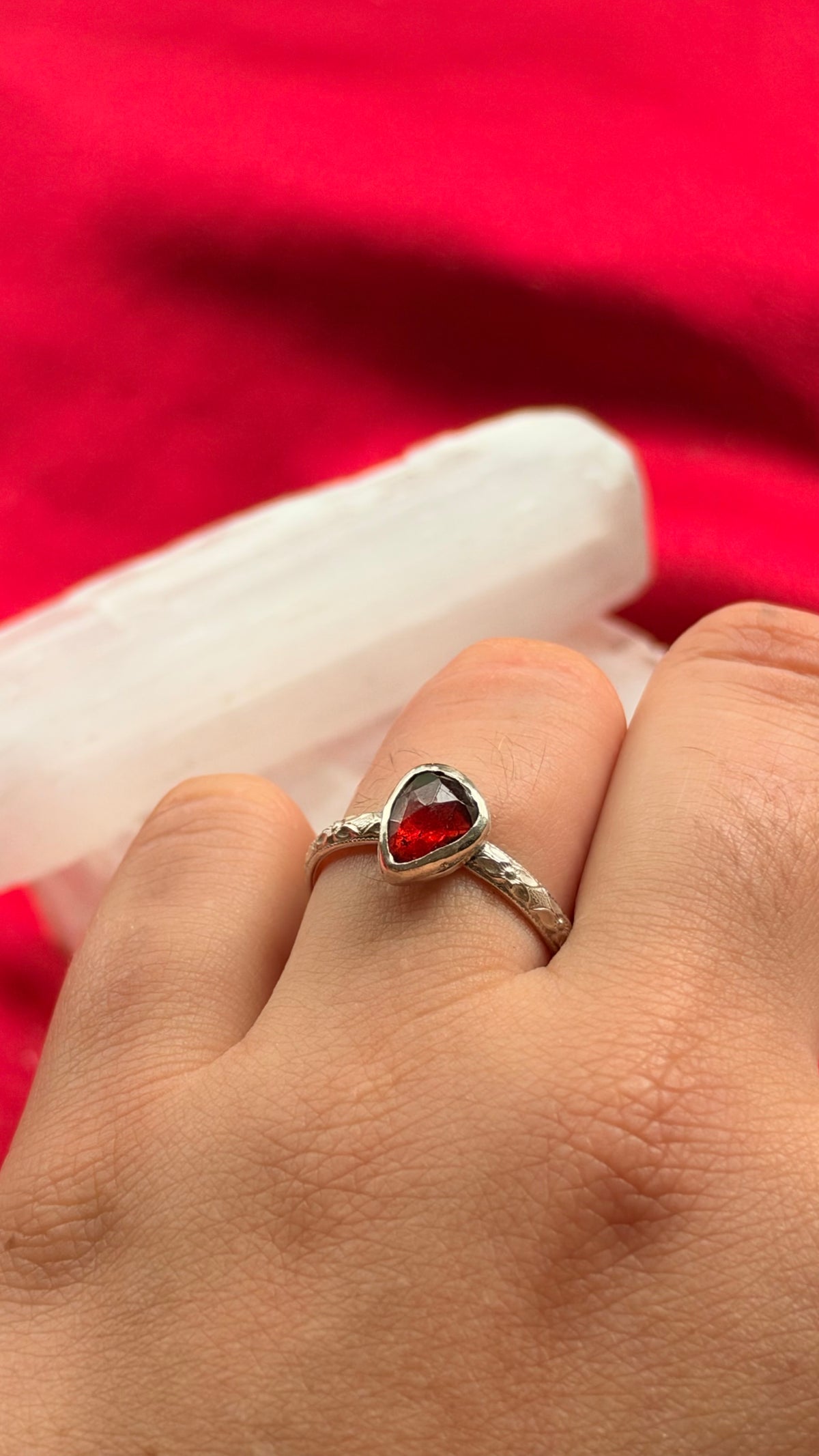 Bloody Red Garnet Ring size 8