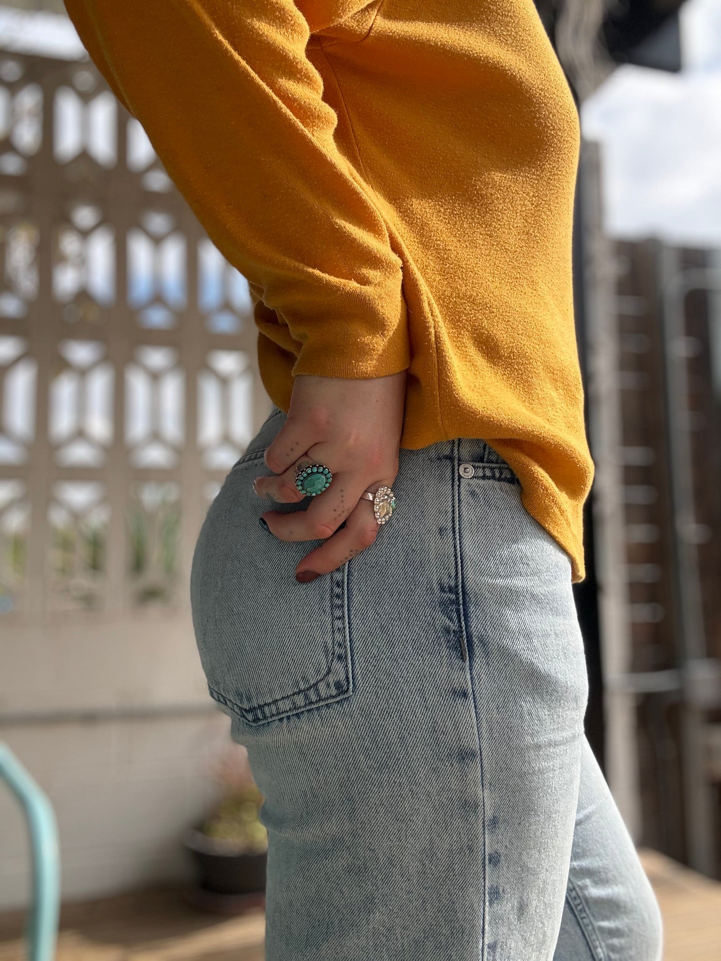 Turquoise Vintage Cluster Ring size 6