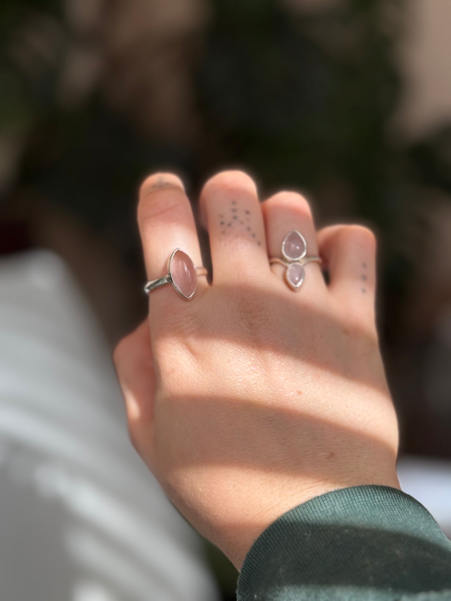 Rose Quartz Marquise Ring size 10