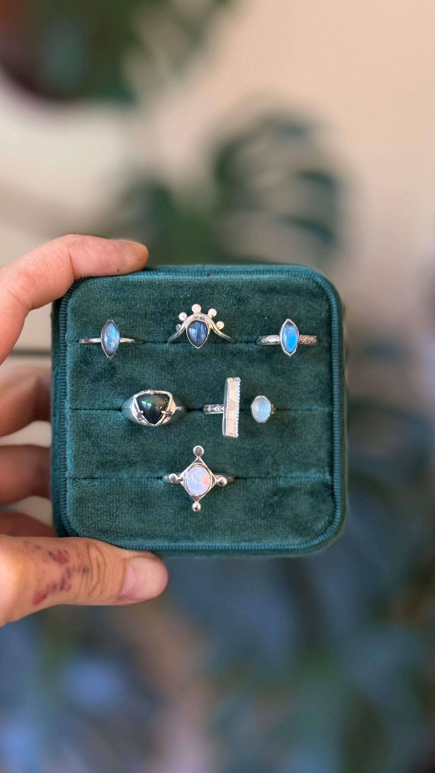 Adjustable Raw Aquamarine Ring