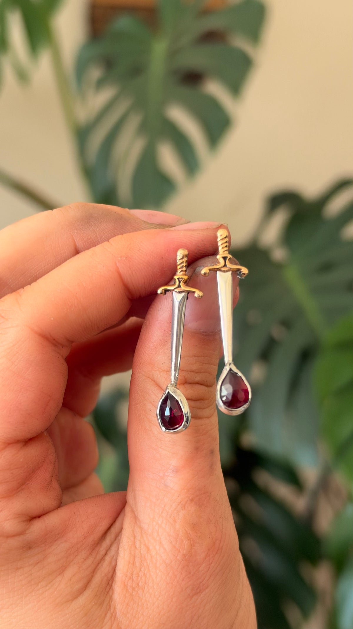 The Sacrifice Stud • Bloody Dagger Stud • knife jewelry