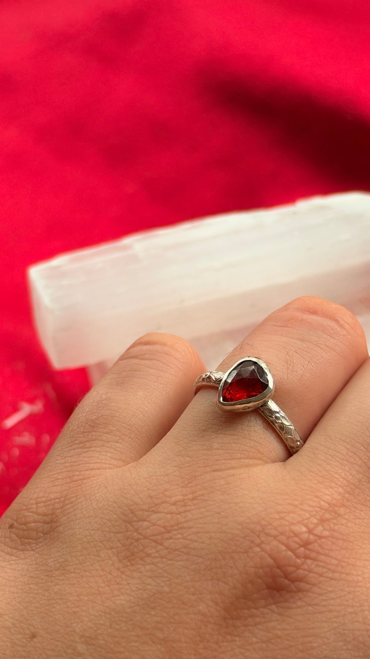 Bloody Red Garnet Ring size 8