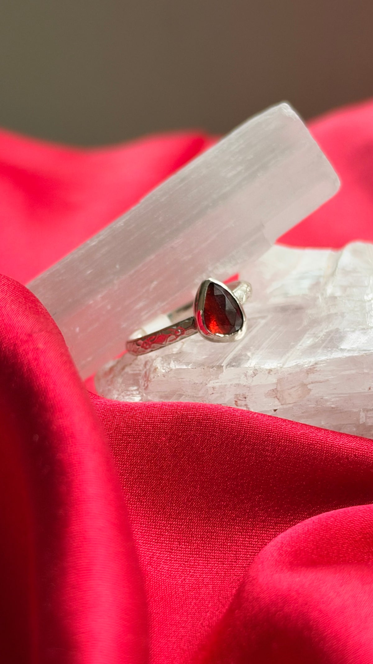 Bloody Red Garnet Ring size 8