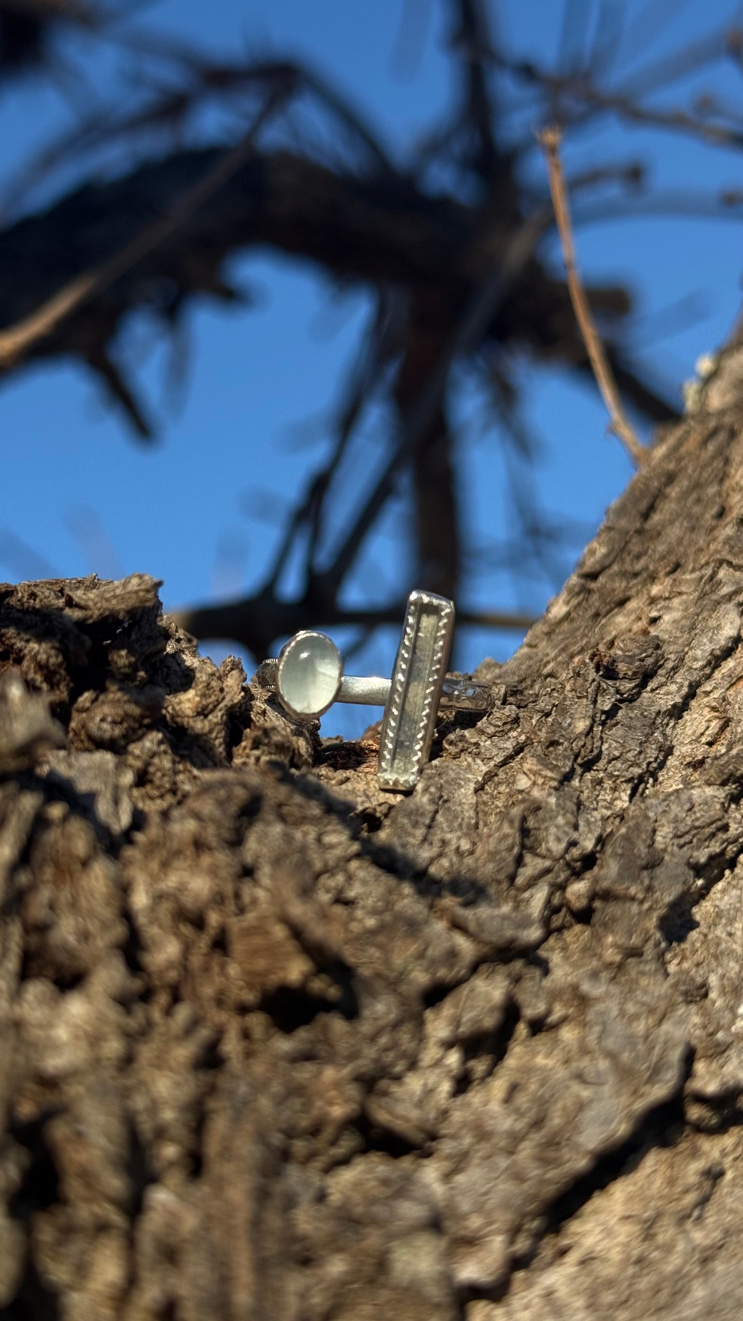 Adjustable Raw Aquamarine Ring