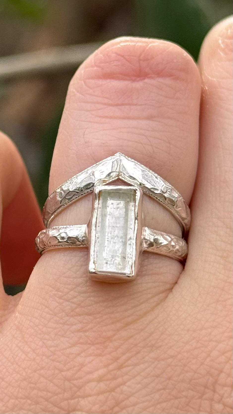 Raw Aquamarine Stacking Set size 6