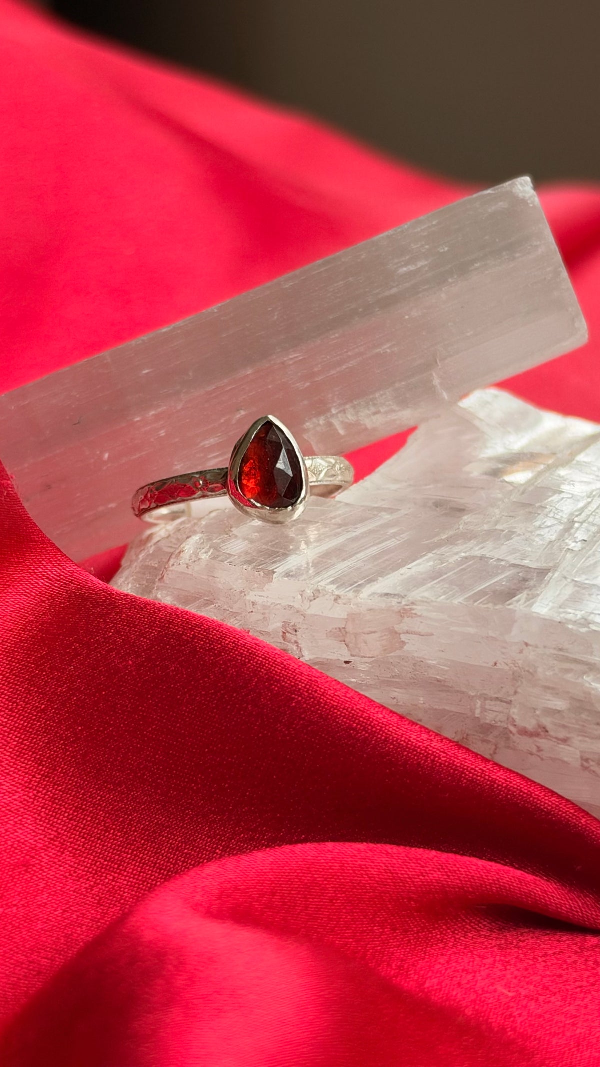 Bloody Red Garnet Ring size 8