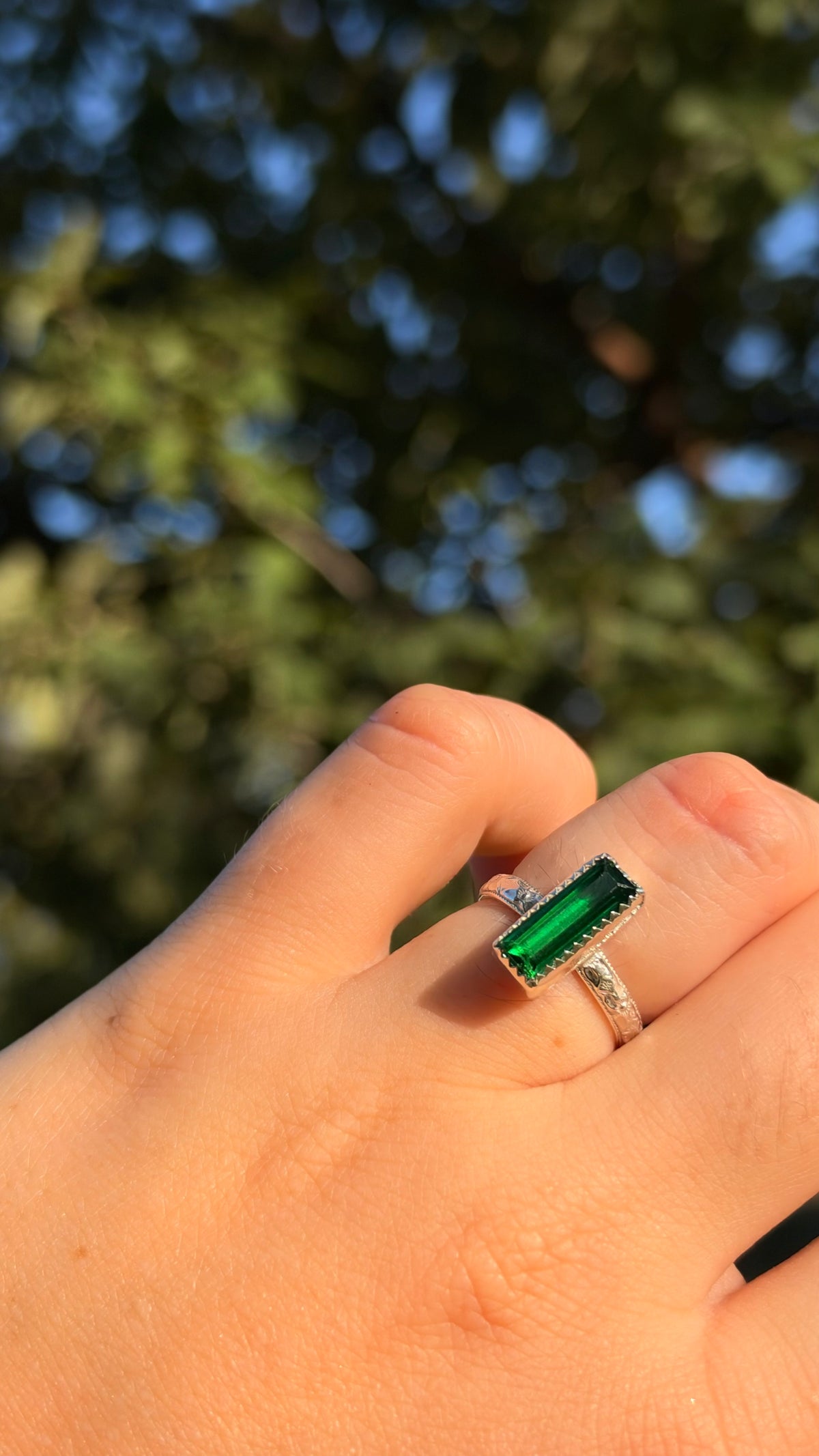 Green Tourmaline Stacking Set size 6