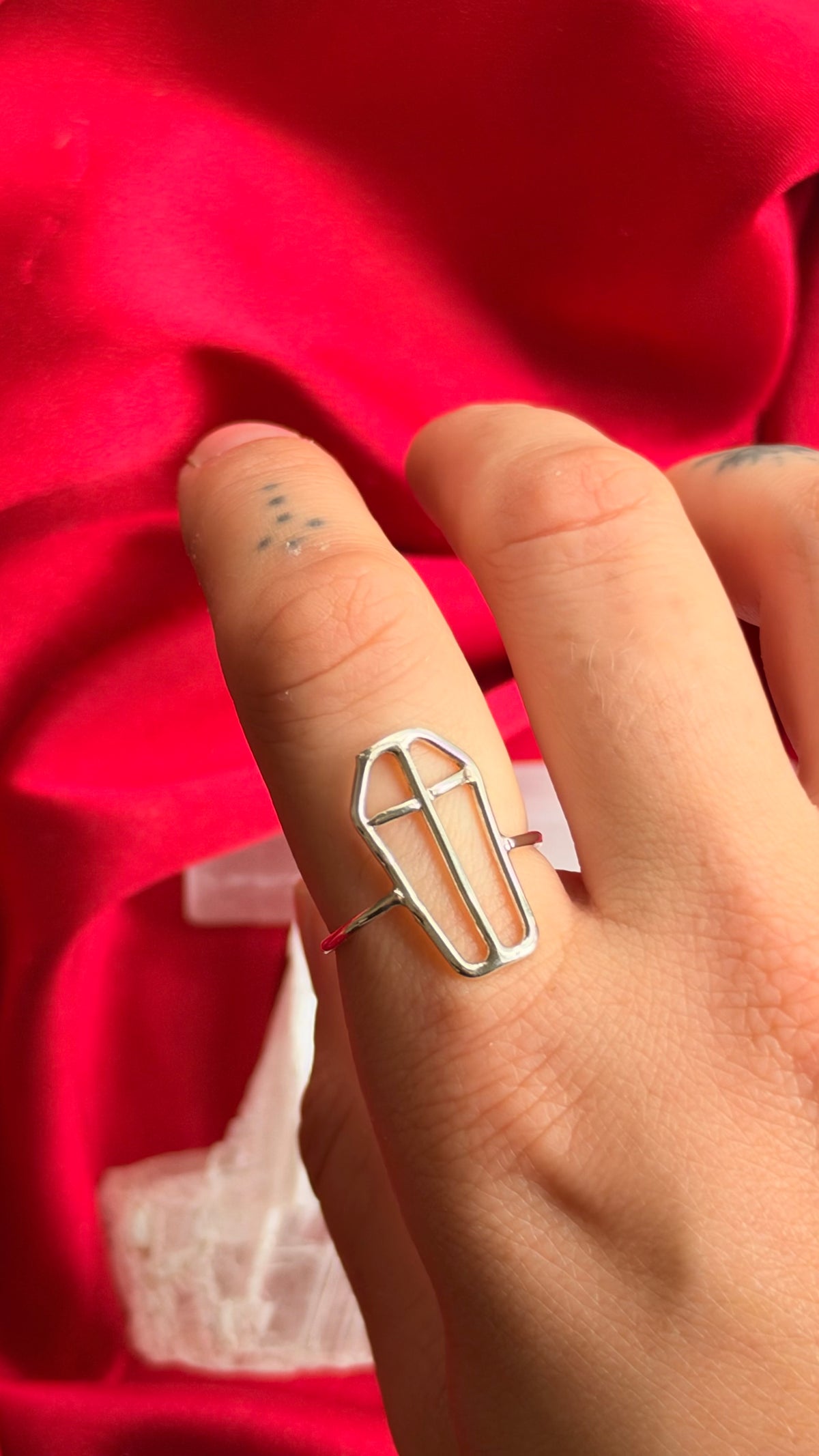 Coffin Hollow Form Ring size 8