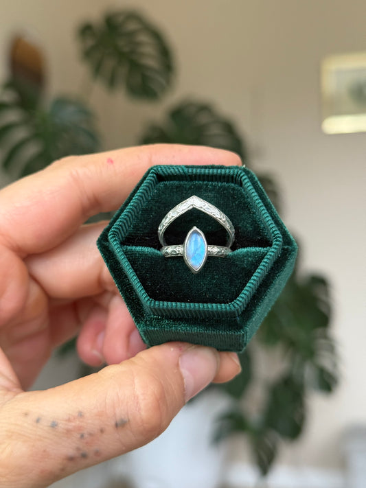 Marquise Moonstone stacking set size 5