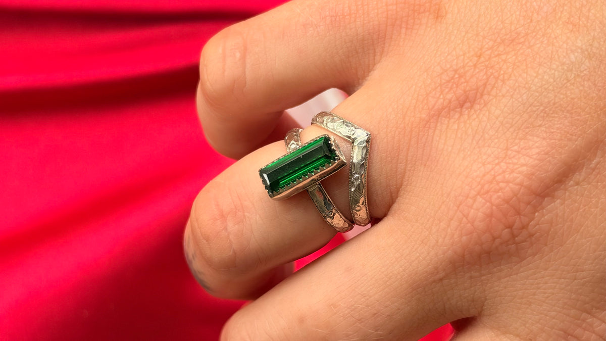 Green Tourmaline Stacking Set size 6