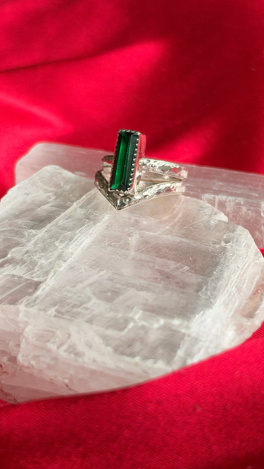 Green Tourmaline Stacking Set size 6