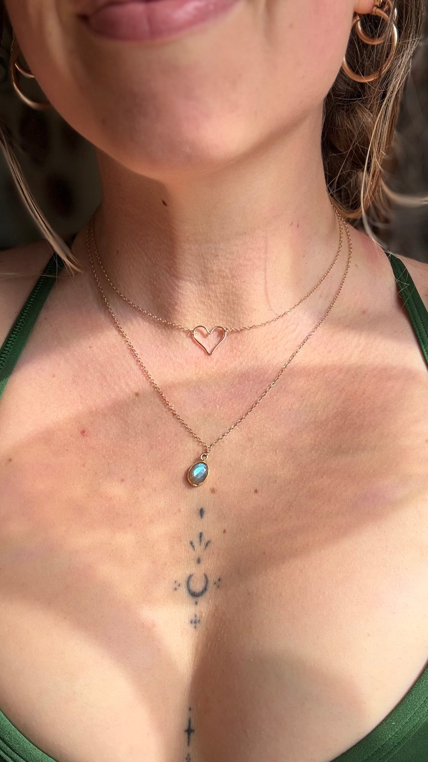 Rose Cut Labradorite Necklace