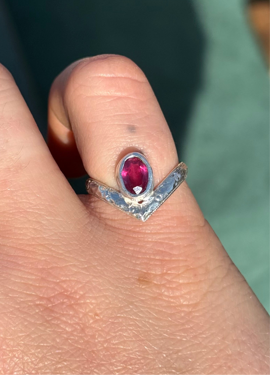Ruby Goddess Ring size 5