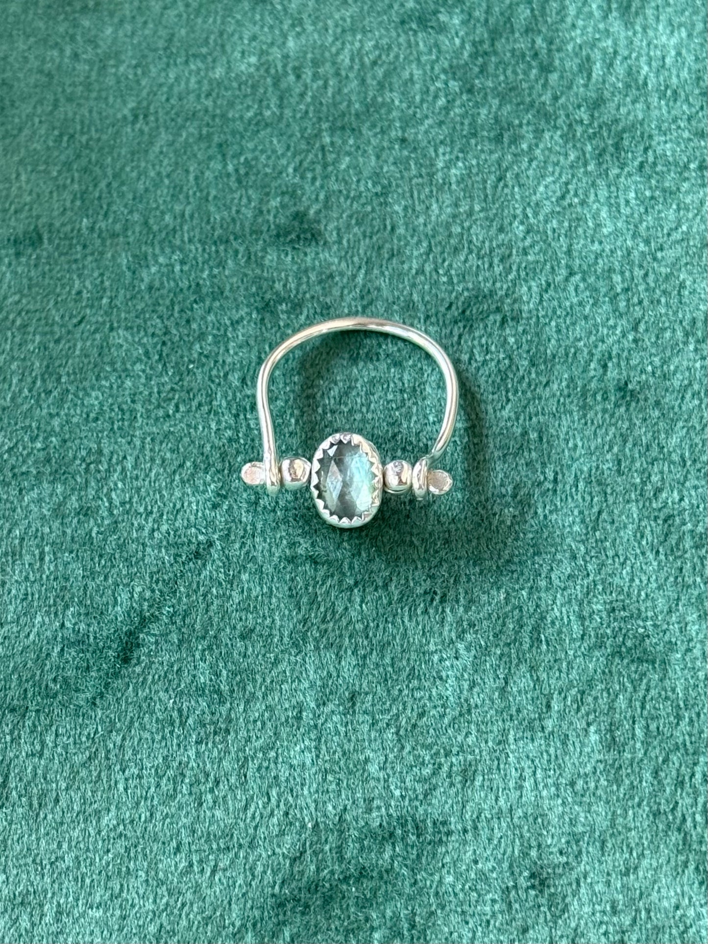 Apatite and Garnet Flipper Ring size 6-7
