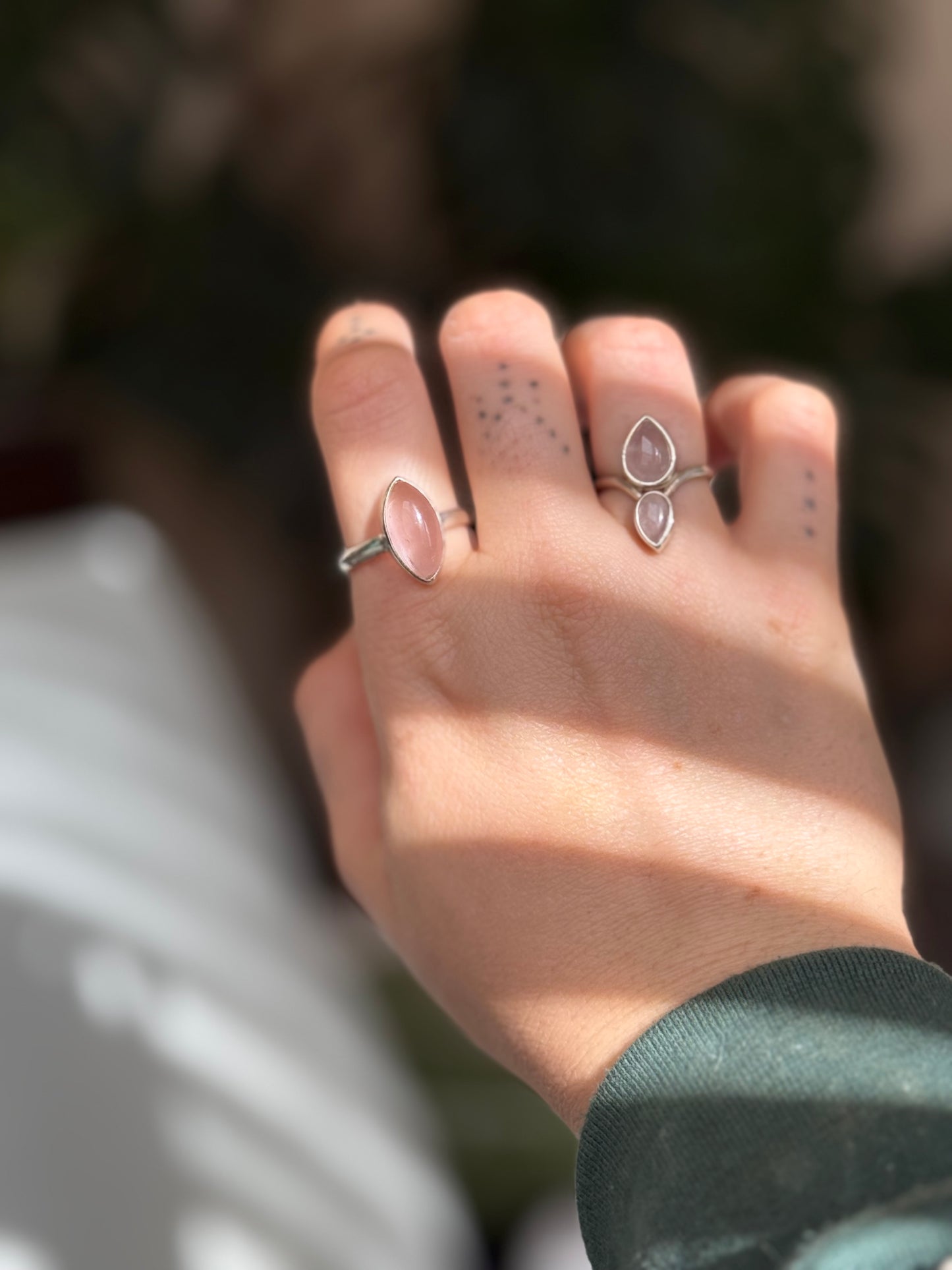 Rose Quartz Perfect Duo Ring size 6