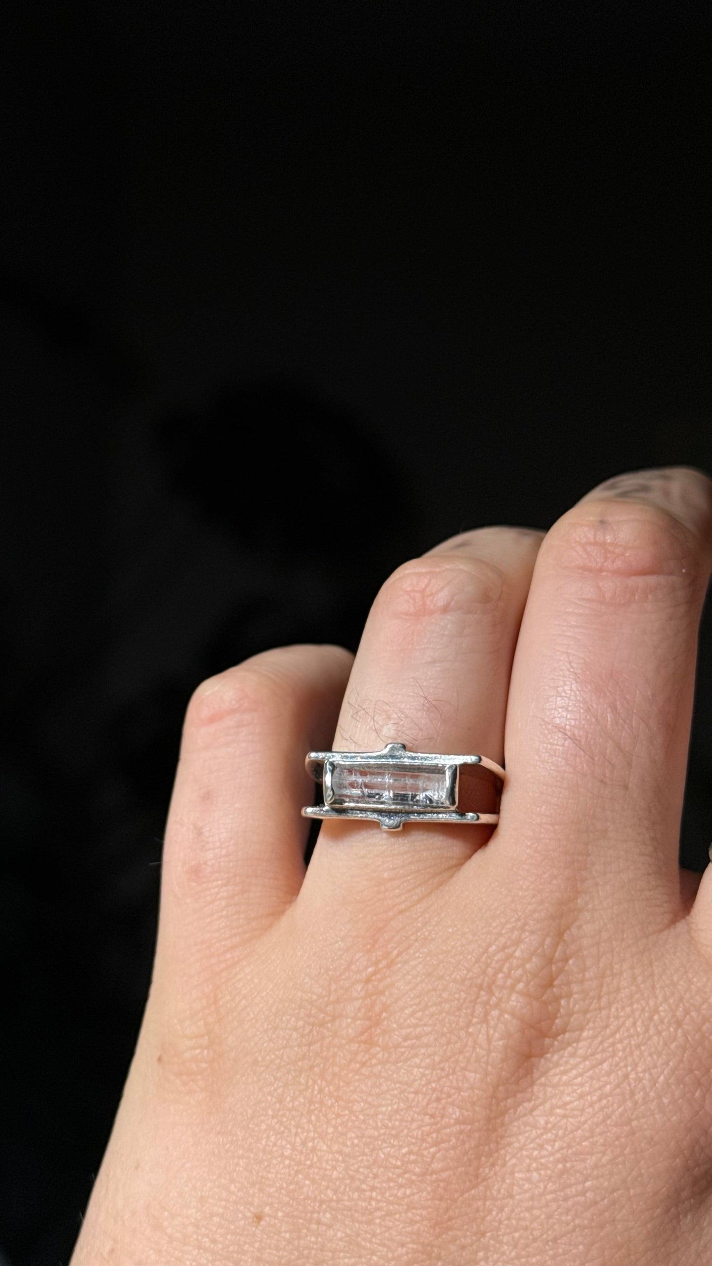 Raw Aquamarine Unisex Ring size 6.5
