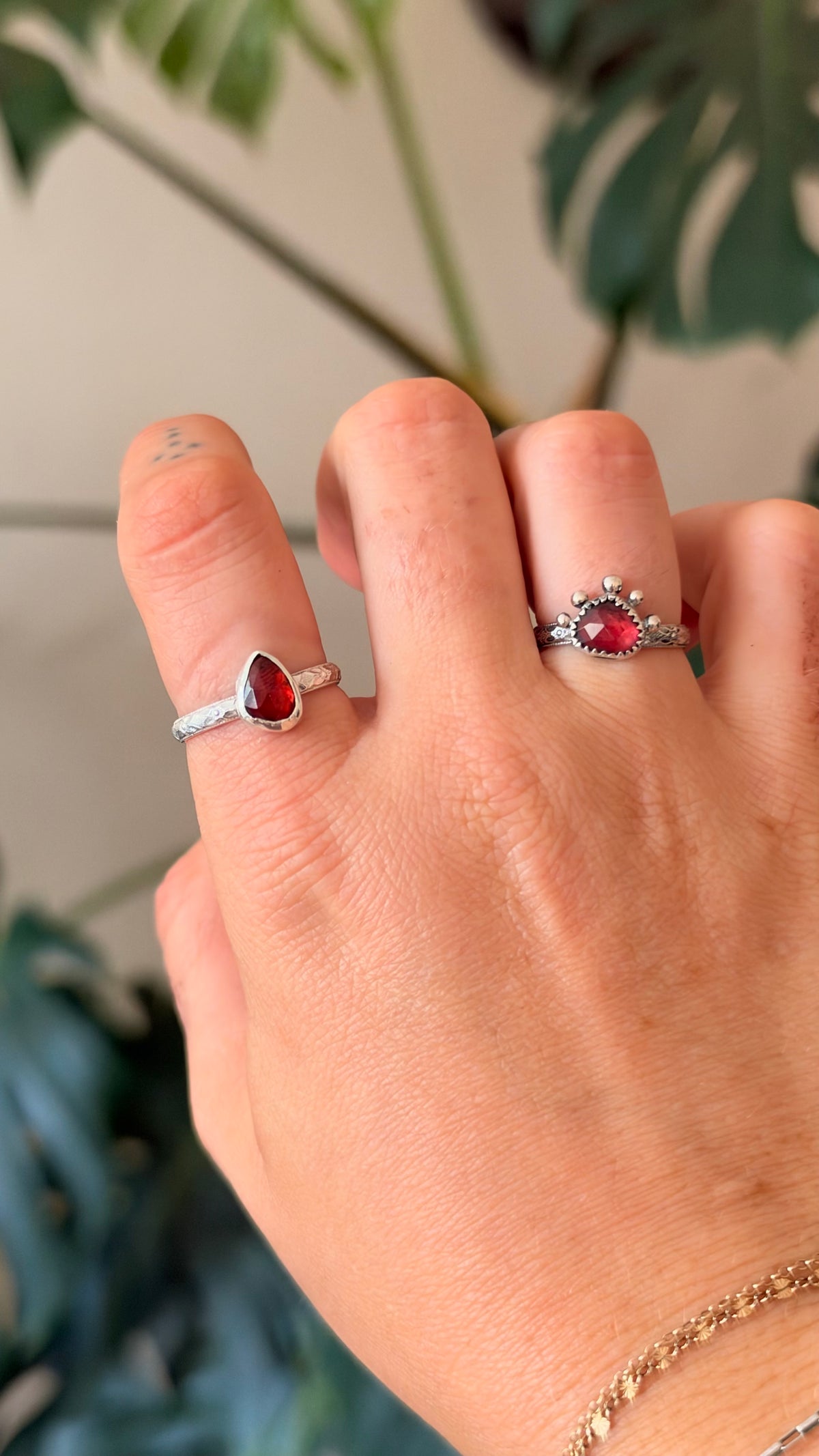 Bloody Red Garnet Ring size 6