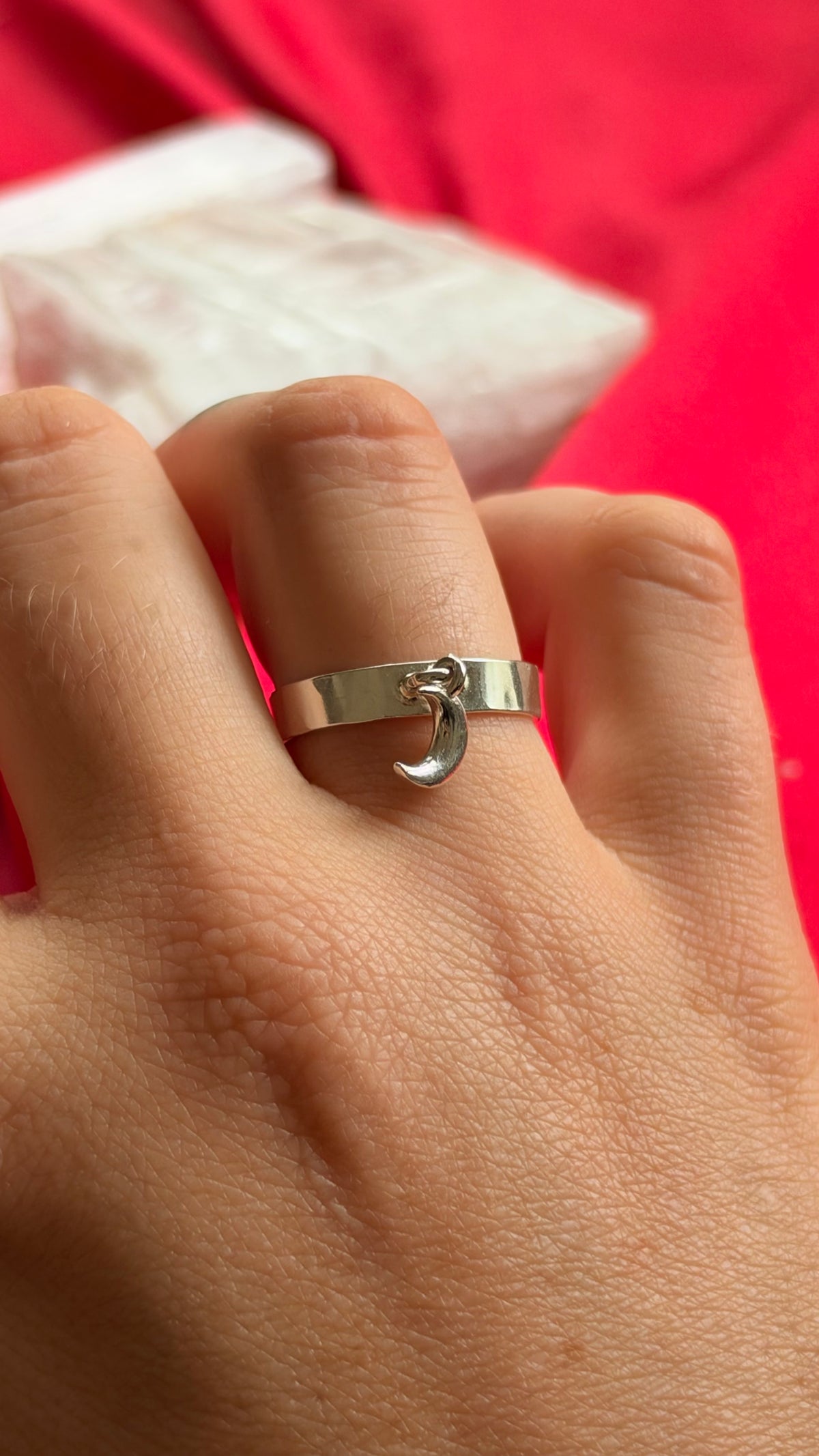 Moon Dangle Ring