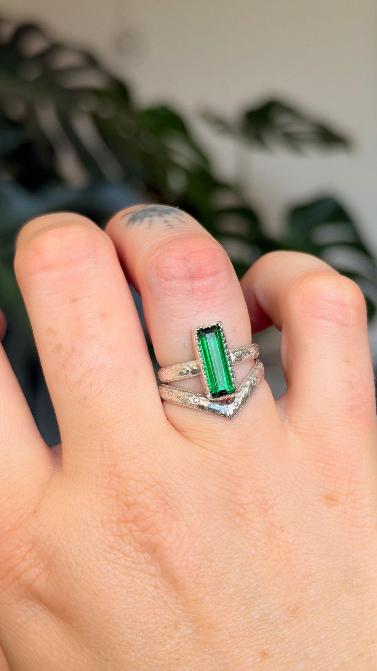 Green Tourmaline Stacking Set size 6
